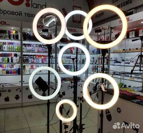 Кольцевые лампы разных диаметров новые