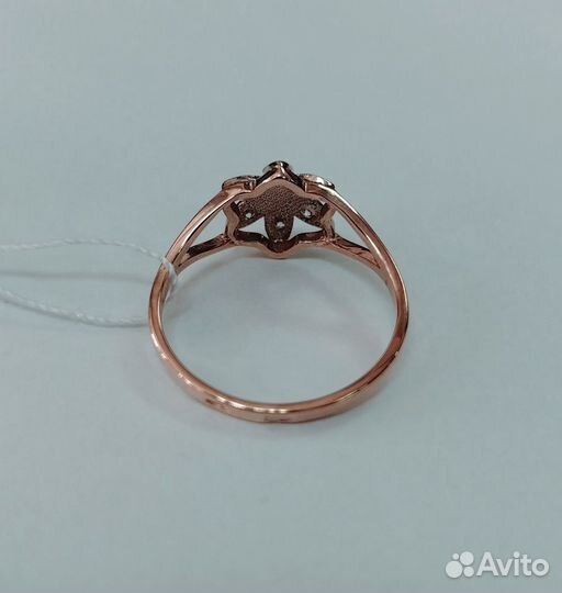 Золотое кольцо с фианитом 18,5р