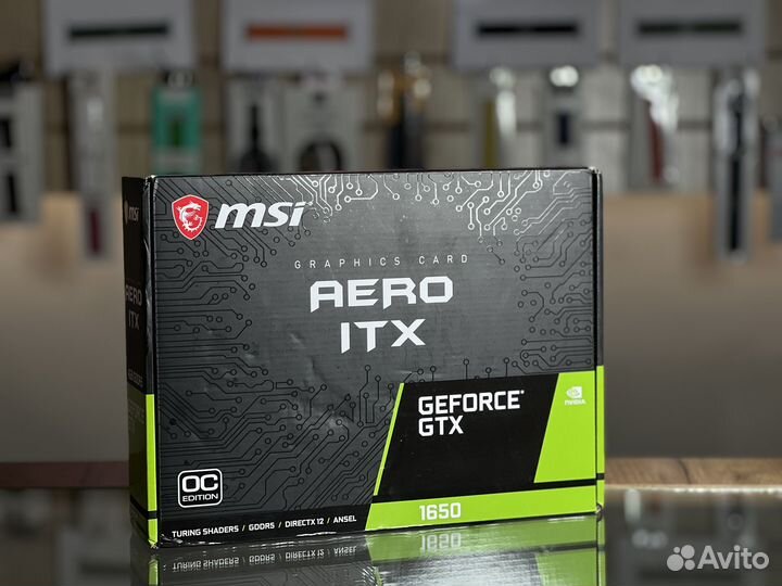 Видеокарта msi GeForce GTX 1650 aero ITX 4G OC