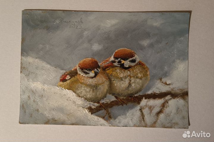 Картина Воробьи