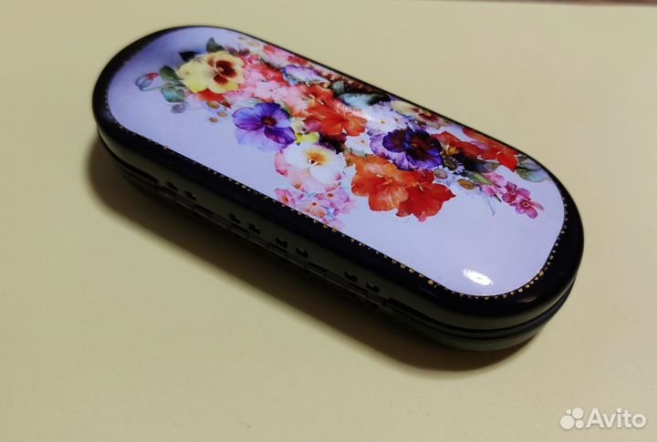 Футляр д/очков (очешник) Анютины глазки Декупаж