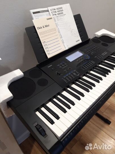 Синтезатор casio ctk 6200 + стойка