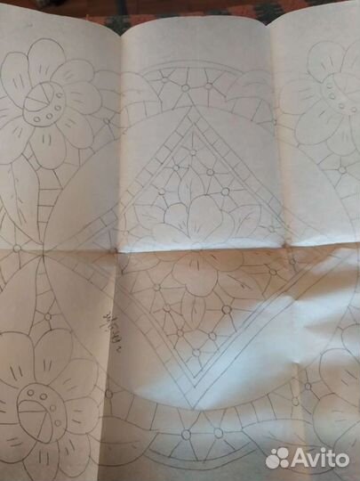 Канва натуральная,Схемы д/выш.старинные