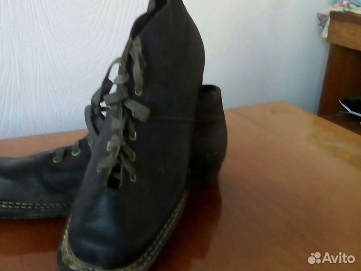 Ботинки мужские лыжные натуральная кожа