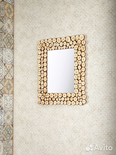 Зеркало для дома/бани из можжевельника