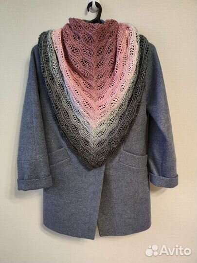 Бактус вязаный/шарф/шаль/платок/палантин