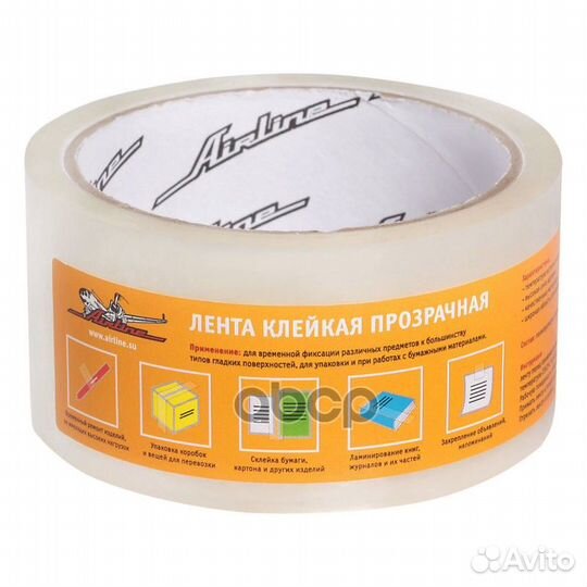 Лента клейкая прозрачная (скотч), 48 мм*50 м AA