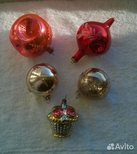Елочные игрушки СССР - шары. Цена за все