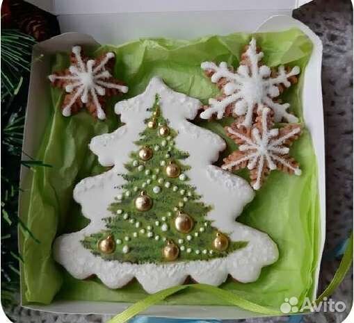 Имбирные пряники новогодние Ёлки