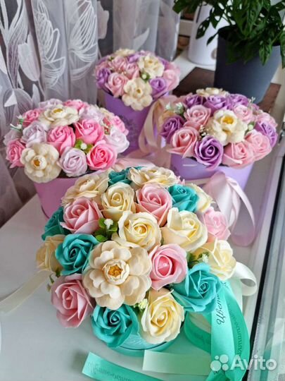 Букеты из мыльных цветов