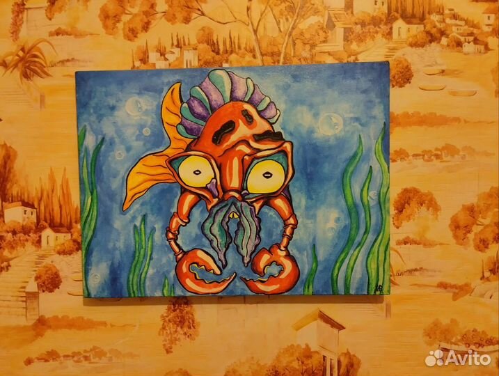 Картина акрилом на холсте 34x46 см