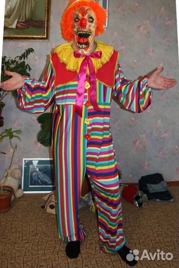 Адский клоун костюм на хеллоуин оно