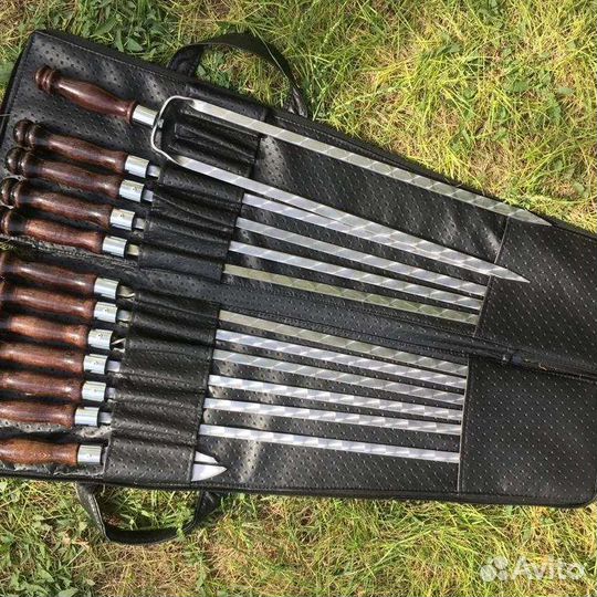 Шампура в кожанном чехле
