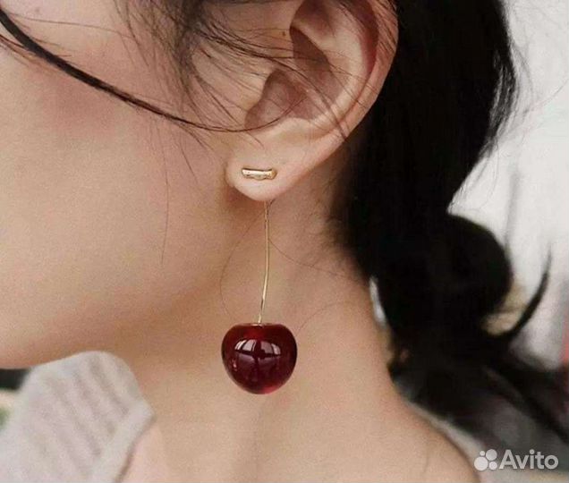Серьги вишенки