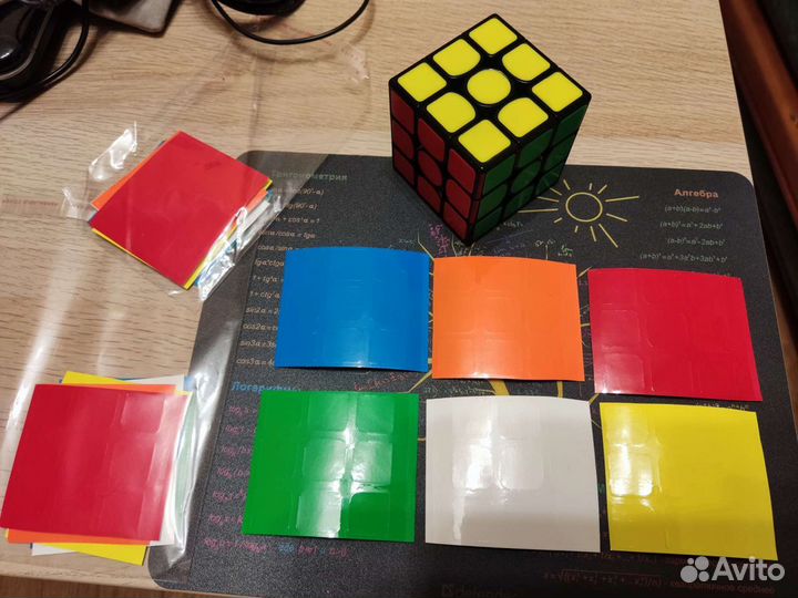 Наклейки на кубик Рубика 3х3х3