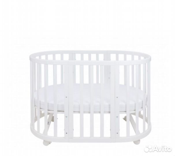 Детская кроватка-трансформер Ellipsebed (белый)