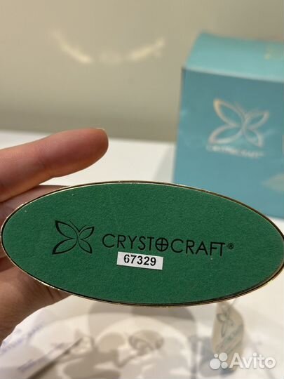 Фигурка декоративная с часами Crystocraft 