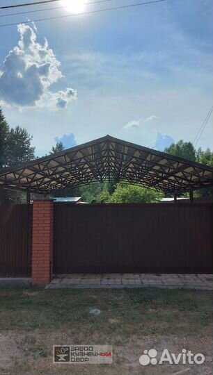 Откатные ворота с калиткой и без