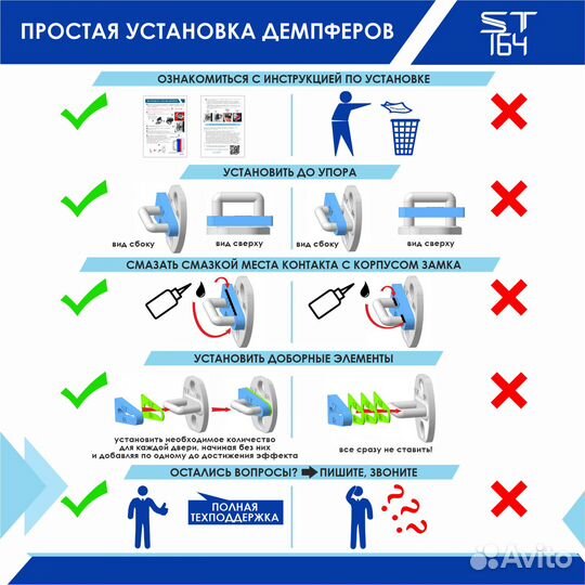 Демпферы замков дверей Renault