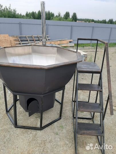 Банный чан на дровах