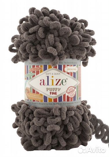 Плюшевая пряжа Alize Puffy Fine