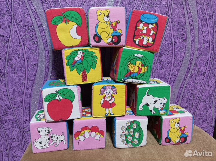 Развивающий кубик мягкий