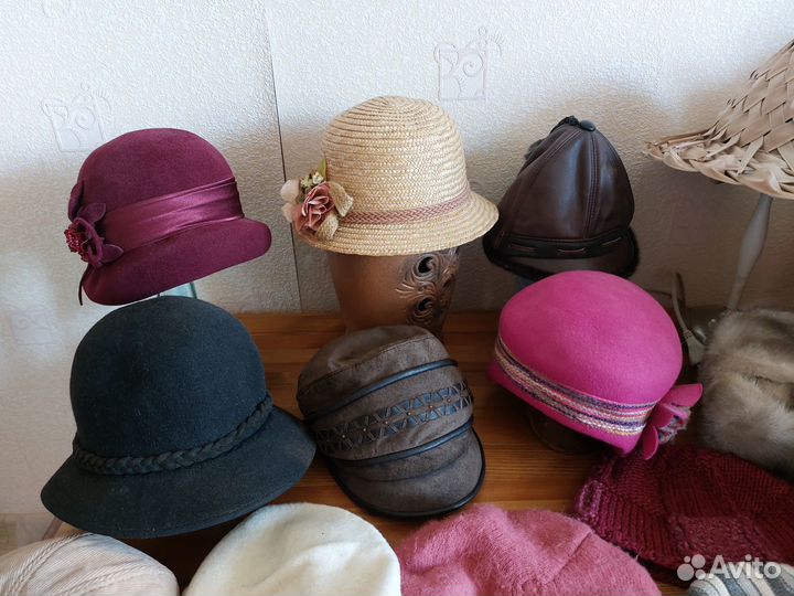 Стильные шляпы, береты, норковые шапки