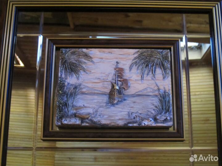 Панно на зеркале из Италии