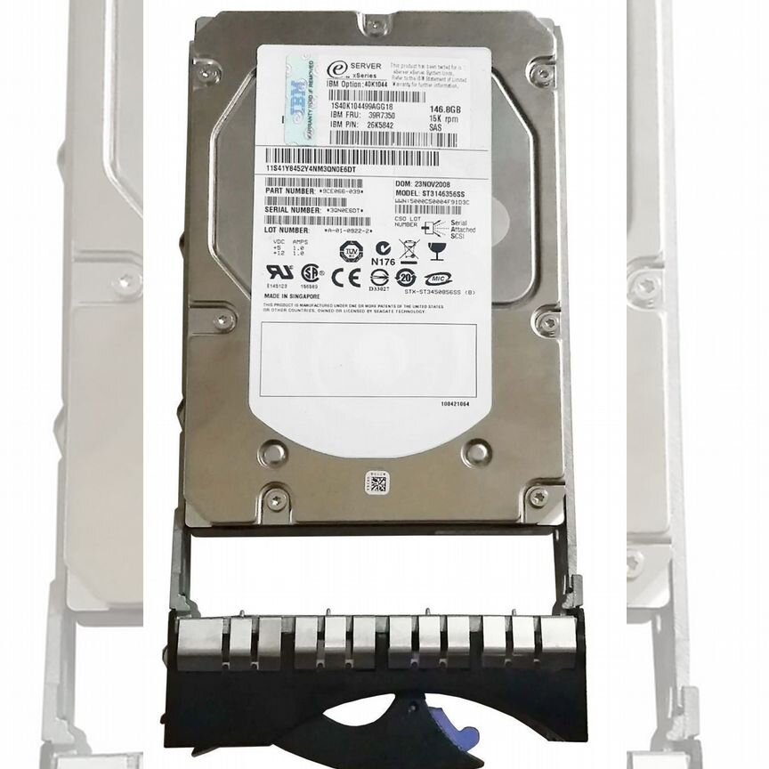 [40K1044] Жесткий Диск Ibm 146,8gb Sas 3,5" Hdd 40k1044