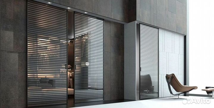 Реечная раздвижная дверь