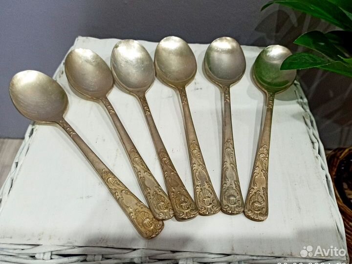 Ложки cтoловыe 6 шт мeльxиор. Очень рeдкие