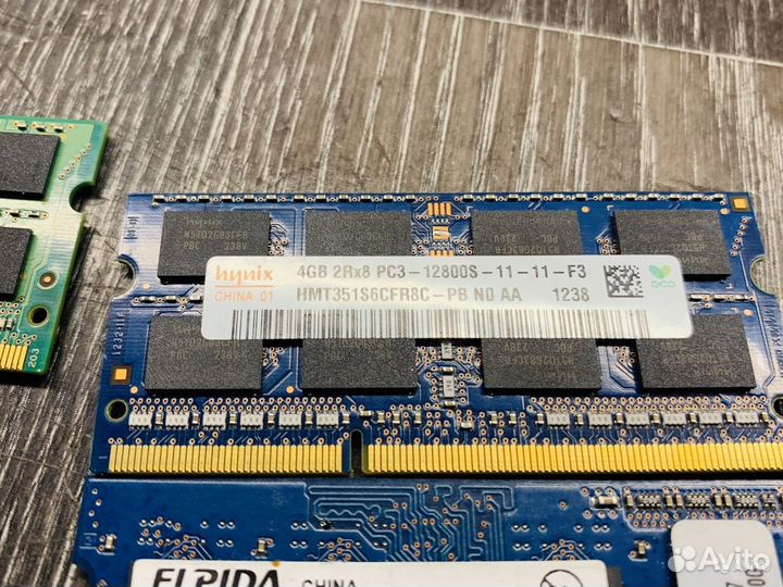 Оперативная память SO-dimm DDR3 4GB в асортименте