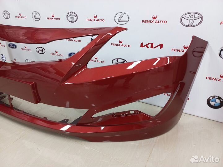 Бампер передний Hyundai Solaris 14-17 Красный