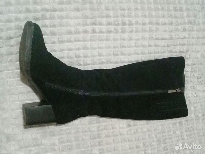 Сапоги замшевые