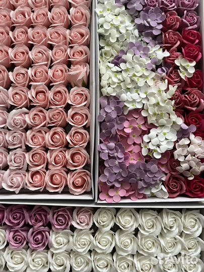 Мыльные розы, гортензия, сухоцветы