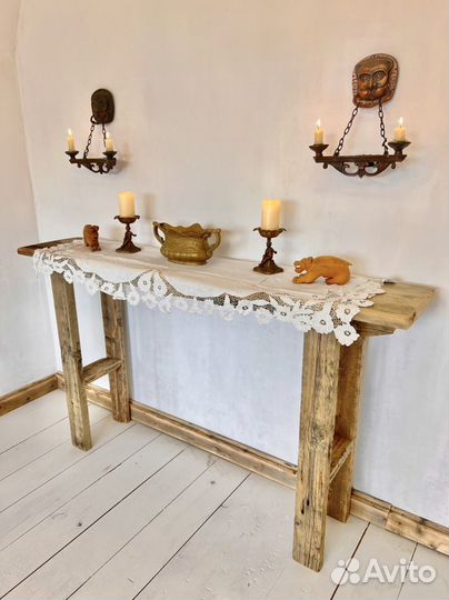 Консоль из 300 летней доски, Рустик