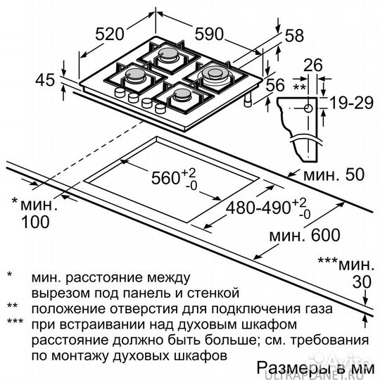 Газовая варочная панель Bosch PNP 6B2O92R Новая