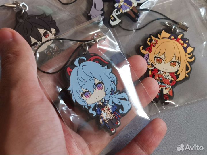 Брелоки genshin impact резиновые