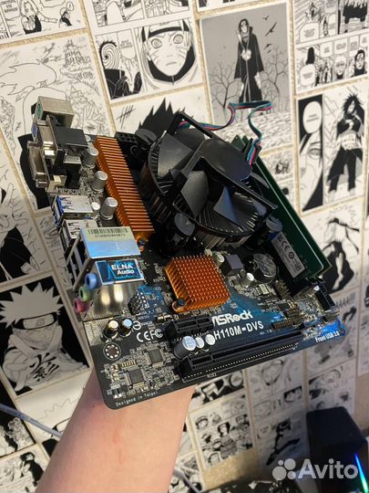 Материнская плата с процессором и памятью