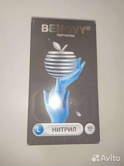 Перчатки нитриловые S, M, L