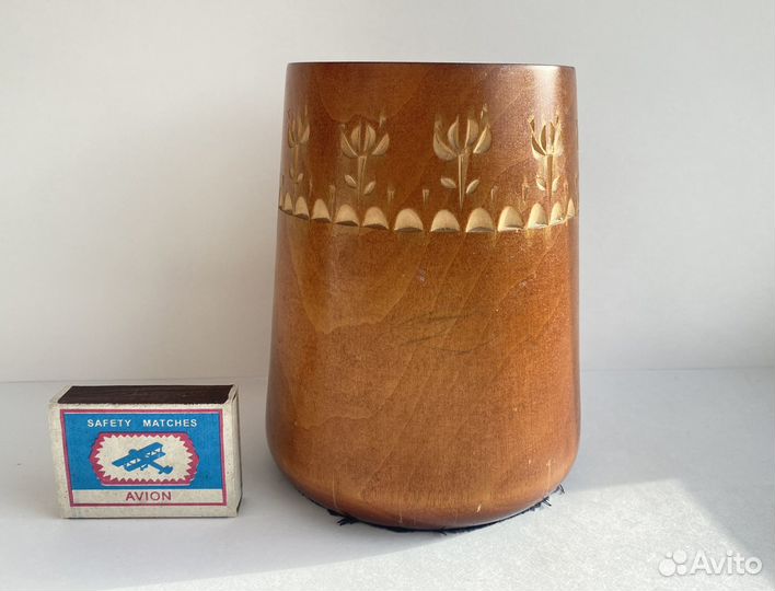 Карандашница деревянная стакан 70е г дерево, лак