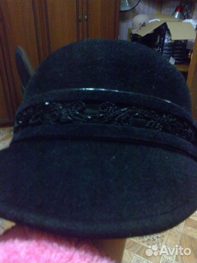 Черная шляпка 57 размера