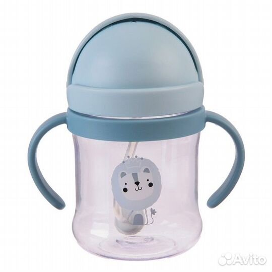 2 шт. Поильник - непроливайка детский с силиконовой трубочкой и грузиком, от 9 мес., 250 мл., с ручк