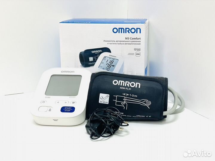 Тонометр omron M3 Comfort с адаптером (юш21)