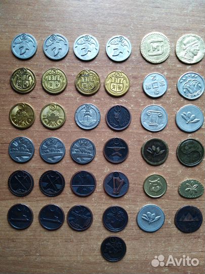 Монеты магазина магнит и пятёрочки