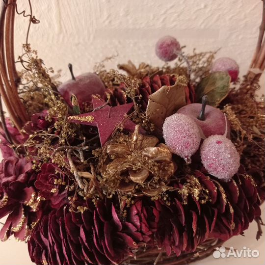 Букет в корзине, ветвь