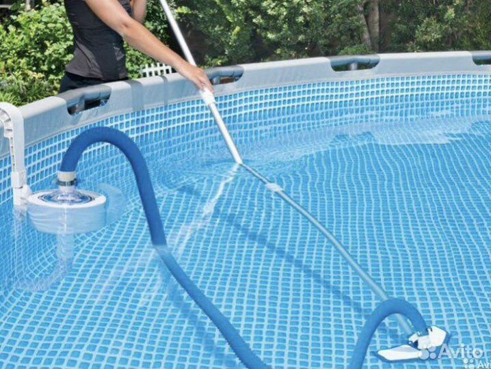 Скиммер шланг щетка штанга телескоп для бассейна
