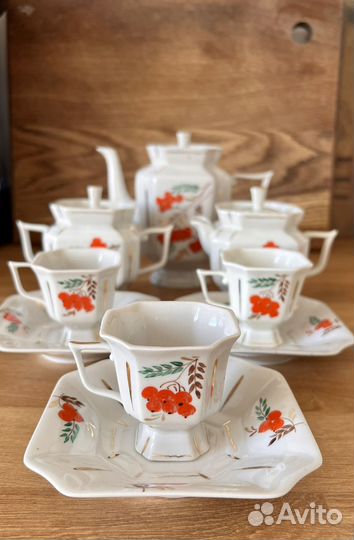 Кофейный сервиз СССР сысертский фарфор