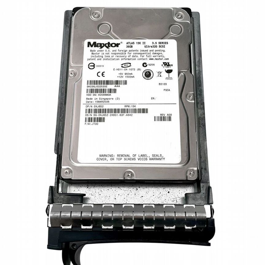 [XJ652] Жесткий Диск Dell 36gb U320scsi 3.5" Hdd Xj652