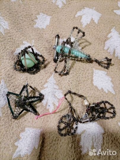 Советские ёлочные игрушки, стеклярус